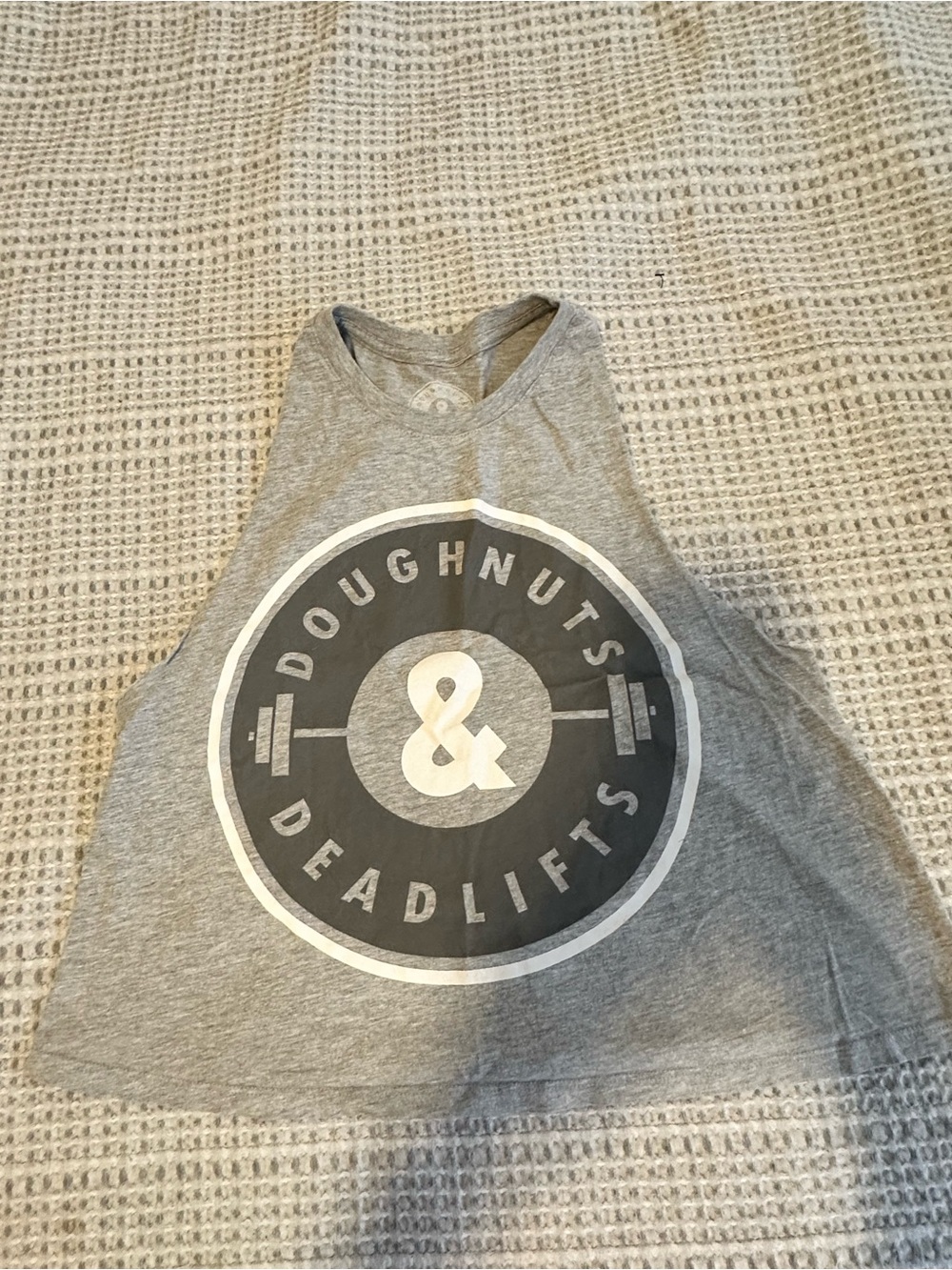 Gray 'Doughnuts & Deadlifts' Women’s Muscle Tank